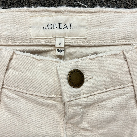 The Great. Cream denim full leg jeans - Picture 2 of 7